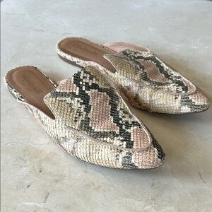 Madewell | Snakeskin Frances Loafer Mule